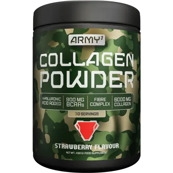 Army1 Collagen Powder goût Fraise – santé de la peau et récupération musculaire
