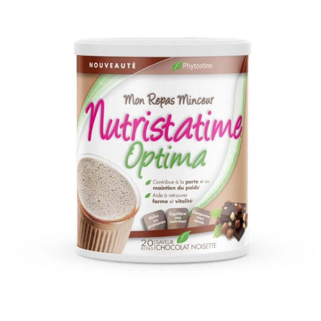 NUTRISTATIME OPTIMA 800g SAVEUR CHOCOLAT NOISETTE | PHYTOSTINE - FORCE ADDICT PRO